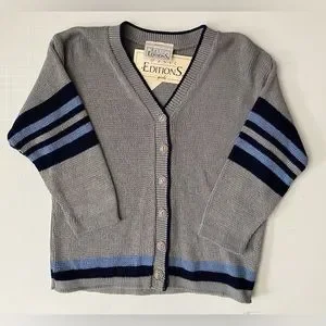 Vintage Basic Editions Youth Girls Sweater Cardigan size 7 8 NWT